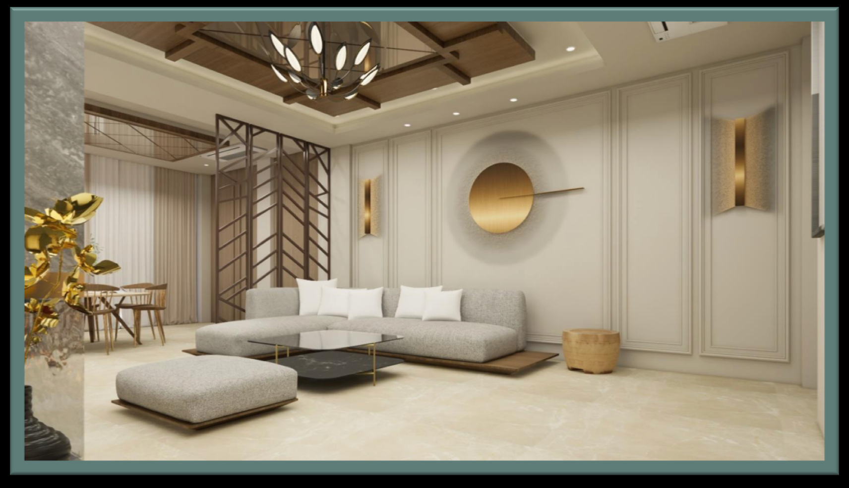 Luxury lobby interior